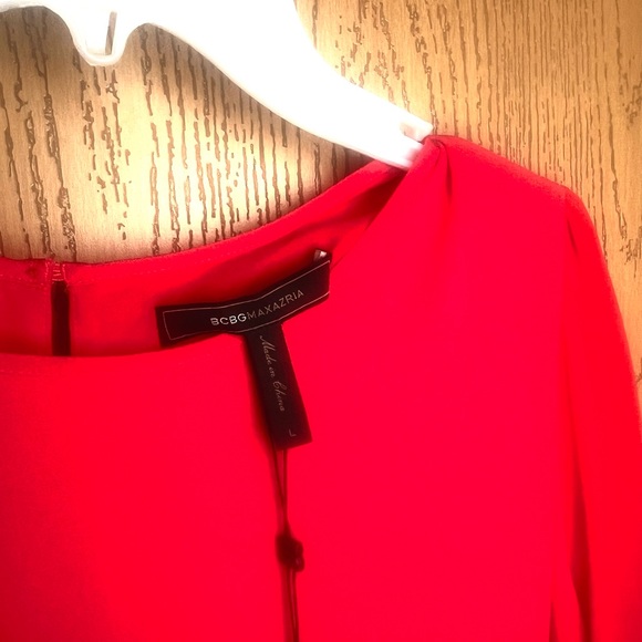 BCBGMaxAzria Red Long Sleeve Dress - Picture 6 of 8